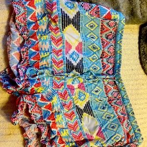 Pink ,yellow, black ,and white shorts